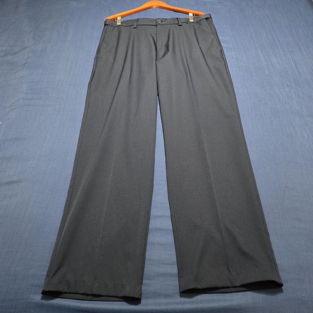 Haggar Dress Pants Mens 36x32 Blue Classic Fit Cool‎ Right Performance Flex